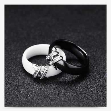 New Crystal Ceramic Ring Black & White 2019