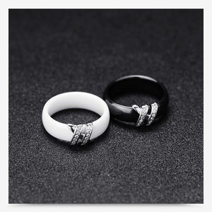 New Crystal Ceramic Ring Black & White 2019