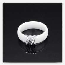 Load image into Gallery viewer, New Crystal Ceramic Ring Black &amp; White 2019