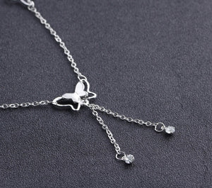 Silver & Gold Butterfly Anklet Foot Chain