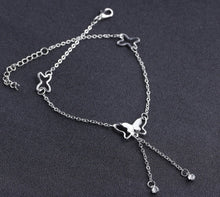 Load image into Gallery viewer, Silver &amp; Gold Butterfly Anklet Foot Chain