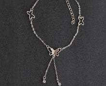 Load image into Gallery viewer, Silver &amp; Gold Butterfly Anklet Foot Chain