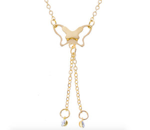 Silver & Gold Butterfly Anklet Foot Chain