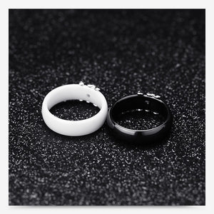 New Crystal Ceramic Ring Black & White 2019