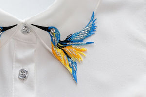 Beautifully embroidered neck blouse for women, giving your outfit high elegance.