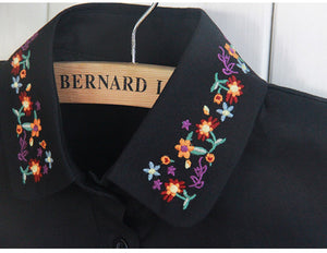 Collar and semi-blouse with the latest embroidery, modern and attractive design