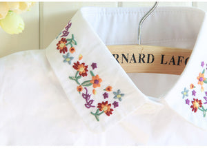 Collar and semi-blouse with the latest embroidery, modern and attractive design