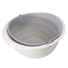 Load image into Gallery viewer, Double Drain Basket with Bowl Washing for Kitchen