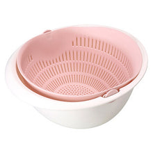 Load image into Gallery viewer, Double Drain Basket with Bowl Washing for Kitchen