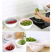 Load image into Gallery viewer, Double Drain Basket with Bowl Washing for Kitchen