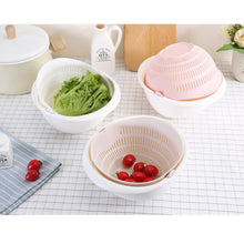 Load image into Gallery viewer, Double Drain Basket with Bowl Washing for Kitchen