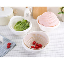 Load image into Gallery viewer, Double Drain Basket with Bowl Washing for Kitchen