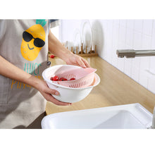 Load image into Gallery viewer, Double Drain Basket with Bowl Washing for Kitchen