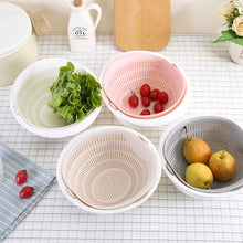 Load image into Gallery viewer, Double Drain Basket with Bowl Washing for Kitchen