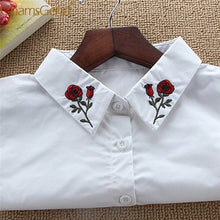 Load image into Gallery viewer, A lightweight, easy-to-wear and quick-necked blouse for women is carefully embroidered.