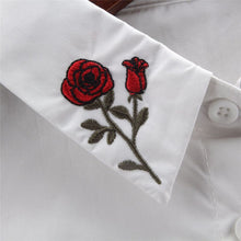 Load image into Gallery viewer, A lightweight, easy-to-wear and quick-necked blouse for women is carefully embroidered.