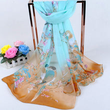 Load image into Gallery viewer, Soft silk Scarf and shawl wearing any season for women