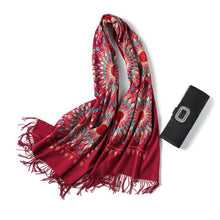 Load image into Gallery viewer, Fashioned cashmere scarf and shawl for women with a beautiful design