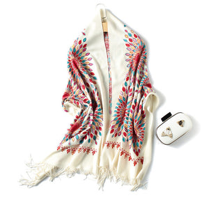 Fashioned cashmere scarf and shawl for women with a beautiful design