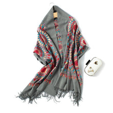 Load image into Gallery viewer, Fashioned cashmere scarf and shawl for women with a beautiful design