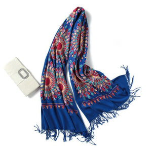 Fashioned cashmere scarf and shawl for women with a beautiful design