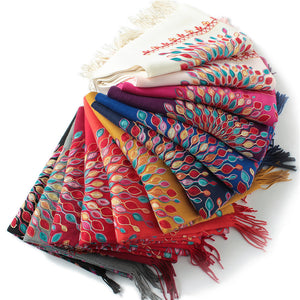 Fashioned cashmere scarf and shawl for women with a beautiful design