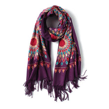 Load image into Gallery viewer, Fashioned cashmere scarf and shawl for women with a beautiful design