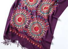 Load image into Gallery viewer, Fashioned cashmere scarf and shawl for women with a beautiful design