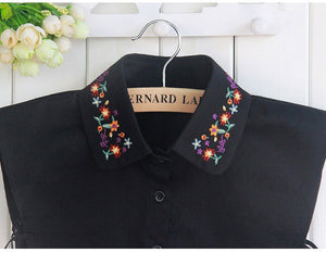 Collar and semi-blouse with the latest embroidery, modern and attractive design