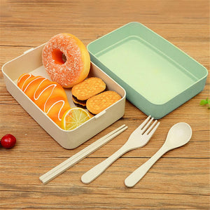 Lunch Box with 3 layers and Tableware